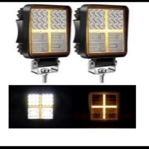 FARO NIEBLA 54 LED 54W 5400 LUMEN C/ESTROBO Y LUZ DRL AMBAR 12-80V JUEGO