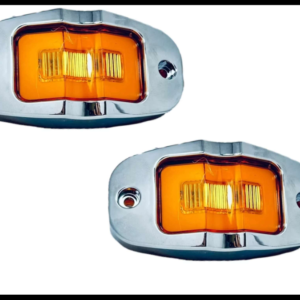 PLAFON LED Y ARO DE GEL AMBAR 4 FUNCIONES ARO GEL ALTA Y BAJA CENTRO FIJO Y ESTROBO 12-24V PAR