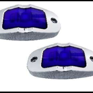 PLAFON LED Y ARO DE GEL AZUL 4 FUNCIONES ARO GEL ALTA Y BAJA CENTRO FIJO Y ESTROBO 12-24V PAR