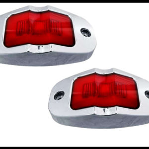 PLAFON LED Y ARO DE GEL ROJO 4 FUNCIONES ARO GEL ALTA Y BAJA CENTRO FIJO Y ESTROBO 12-24V PAR