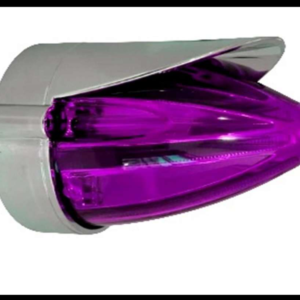 PLAFON PUNTA LARGA MORADO CON VICERA CROMADA TIPO LASER FIJA Y ESTROBO 12-24V PIEZA