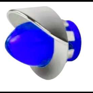 PLAFON DE PICO GEL CON VICERA CROMADA AZUL 2 FUNCIONES FIJO Y ESTROBO 12-24V PAR