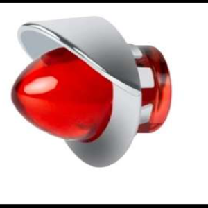 PLAFON DE PICO GEL CON VICERA CROMADA ROJO 2 FUNCIONES FIJO Y ESTROBO 12-24V PAR