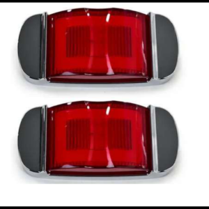 PLAFON 8 LED Y ARO GEL ROJO BISEL CROMADO FIJO Y ESTROBO 12-24V PAR
