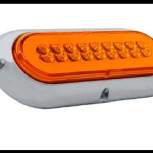PLAFON LED GEL OVALADO PLANO AMBAR 4 FUNCIONES ARO GEL ALTA Y BAJA CENTRO FIJO Y ESTROBO 12-24V PIEZA