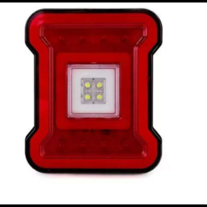 PLAFON TIPO NUEVO JEEP 12 LED Y ARO DE GEL ROJO/BLANCO 4 FUNCIONES REVERSA, ALTA, BAJA Y ESTROBO 12-24V PIEZA