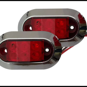 PLAFON 6 LED ROJO 2 FUNCIONES FIJA Y ESTROBO 12-24V PAR