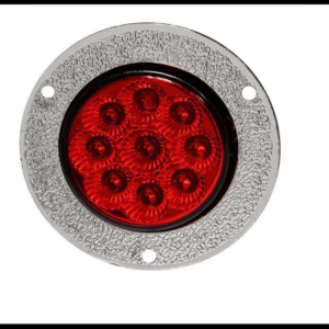 PLAFON REDONDO 2" 9 LED ROJO 2 FUNCIONES FIJA Y ESTROBO 12-24V PIEZA