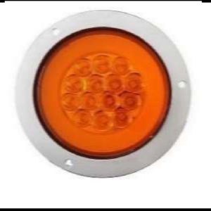 PLAFON GEL REDONDO 4" AMBAR 4 FUNCIONES ARO GEL ALTA Y BAJA CENTRO FIJO Y ESTROBO 12-24V PIEZA