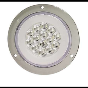 PLAFON GEL REDONDO 4" BLANCO 4 FUNCIONES ARO GEL ALTA Y BAJA CENTRO FIJO Y ESTROBO 12-24V PIEZA