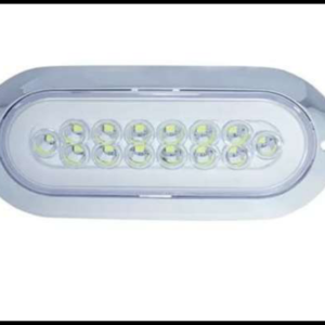 PLAFON GEL OVALADO BLANCO 4 FUNCIONES ARO GEL ALTA Y BAJA CENTRO FIJO Y ESTROBO 12-24V PIEZA