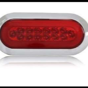 PLAFON GEL OVALADO ROJO 4 FUNCIONES ARO GEL ALTA Y BAJA CENTRO FIJO Y ESTROBO 12-24V PIEZA