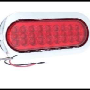 PLAFON OVALADO 27 LED ROJO 3 FUNCIONES ALTA, BAJA Y ESTROBO 12-24V PIEZA