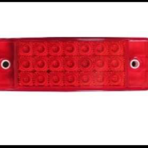 PLAFON RECTANGULAR 21 LED ROJO 2 FUNCIONES FIJA Y ESTROBO 12-24V PIEZA
