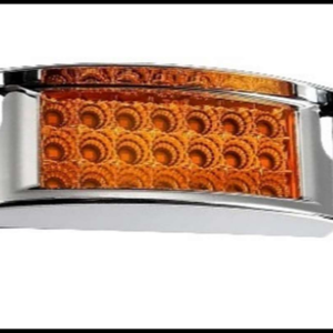 PLAFON 21 LED AMBAR CON VICERA CROMADA 2 FUNCIONES  FIJA Y ESTROBO 12-24V PIEZA