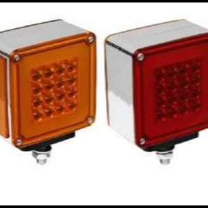 DIRECCIONAL CUADRADA GRANDE 16 LED Y ARO GEL 4 FUNCIONES ARO ALTA Y BAJA CENTRO FIJO Y ESTROBO 12-24V DERECHA PIEZA
