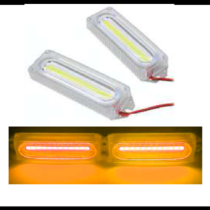 ESTROBO LED COB AMBAR 12V JUEGO