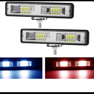 FARO NIEBLA 36W TRICOLOR BLANCO/ROJO/AZUL  CON ESTROBO 12-24V JUEGO