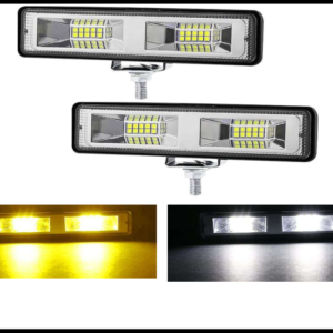 FARO NIEBLA 36W BICOLOR BLANCO/AMBAR CON ESTROBO 12-24V JUEGO