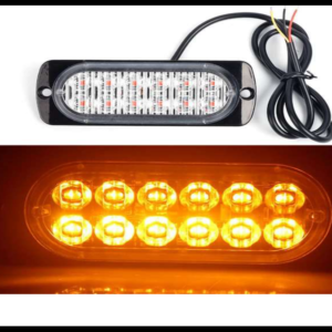 ESTROBO 12 LED 36W AMBAR MULTIFUNCION  10-30V PIEZA