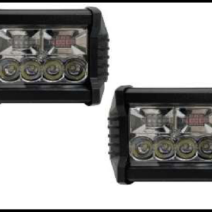 FARO NIEBLA 10 LED 30W LUZ BLANCA FIJA Y ESTROBO DRL ROJO/AZUL 12-24V PAR