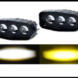 FARO NIEBLA 3 LUPA RECTANGULAR BLANCO-AMBAR 30W 12V JUEGO