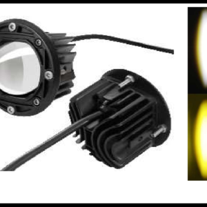FARO NIEBLA LUPA REDONDO BLANCO-AMBAR 30W CON ESTROBO PARA EMPOTRAR 12-80V JUEGO