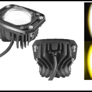 FARO NIEBLA LUPA CUADRADO BLANCO-AMBAR 30W CON ESTROBO PARA EMPOTRAR 12-80V JUEGO