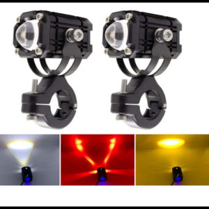 FARO NIEBLA 60W CON LUPA BICOLOR Y OJO DE DEMONIO ROJO 12-80V JUEGO
