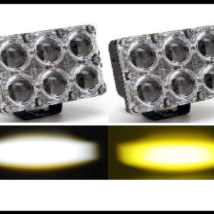 FARO NIEBLA 6 LUPA SLIM BLANCO-AMBAR 30W 12-80V JUEGO