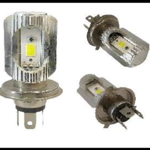 FOCO MOTOCICLETA H4 1 LED COB 6W BLANCO LUZ ALTA Y BAJA 12-80V PIEZA