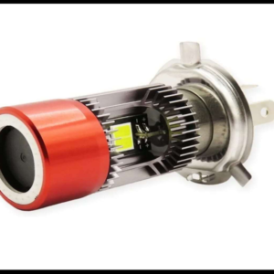 FOCO LED H4 MOTOCICLETA LED CSP 9,000 LUMEN 24W  OJO DE ANGEL AZUL 12-80V PIEZA