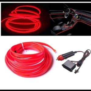 HILO DE NEON FLEXIBLE ROJO 2 METROS CONECTOR PARA ENCENDEDOR Y DRIVER 12V PIEZA