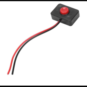 SWITCH  PUSH BOTTON ROJO CON CABLES 12V PIEZA