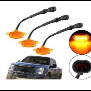 LUZ DECORATIVA LED PARA PARRLLA LED TIPO RAPTOR AMBAR 12V SET 4 PIEZAS