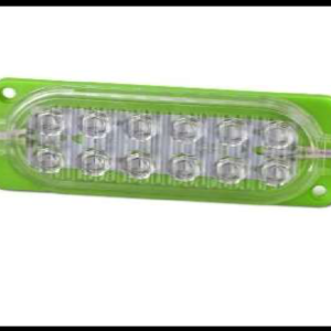 MODULO 12 LED CON LUPA VERDE 12V PAQUETE 10 PIEZAS