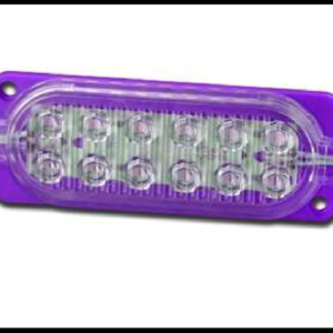 MODULO 12 LED CON LUPA MORADO 12V PAQUETE 10 PIEZAS
