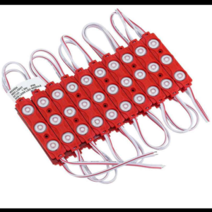 MODULO 3 LED CON LUOA ROJO 2W 110V PAQUETE 20 PIEZAS