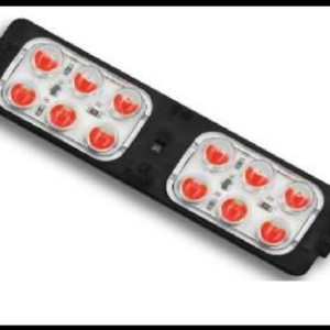 MODULO 12 LED ESTROBO MULTIFUNCION ROJO 12V PIEZA    MEDIDA: 10.5 X 2.5CM