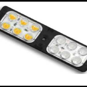MODULO 12 LED ESTROBO MULTIFUNCION BLANCO-AMBAR 12V PIEZA    MEDIDA: 10.5 X 2.5CM