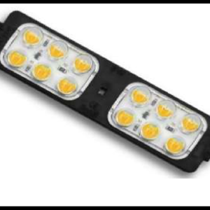 MODULO 12 LED ESTROBO MULTIFUNCION AMBAR 12V PIEZA    MEDIDA: 10.5 X 2.5CM