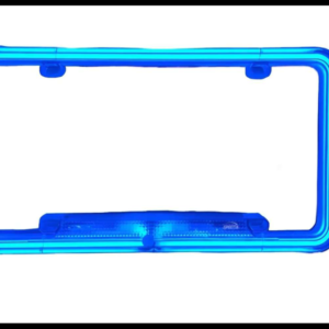 MARCO DE PLACA PARA MOTOCICLETA LED GEL  AZUL LUZ FIJA 12V PIEZA MEDIDAS: 22CM X 13CM