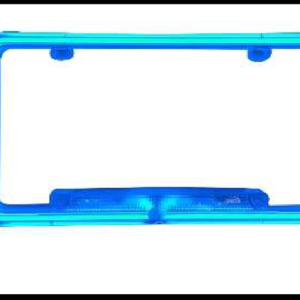 MARCO DE PLACA PARA MOTOCICLETA LED GEL ICE BLUE LUZ FIJA 12V PIEZA MEDIDAS: 22CM X 13CM
