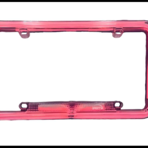 MARCO DE PLACA PARA MOTOCICLETA LED GEL  ROJO LUZ FIJA 12V PIEZA  MEDIDAS: 22CM X 13CM
