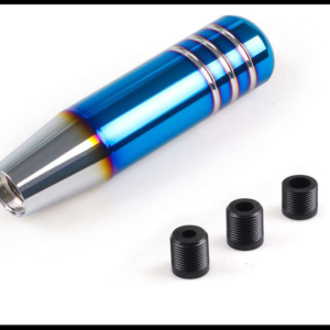 PERILLA VELOCIDADES RECTA UNIVERSAL METALICA AZUL / PLATA FLAMEADA 9CM PIEZA