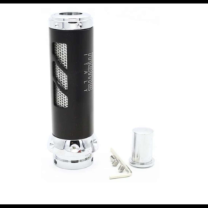 PERILLA PARA FRENO DE MANO ALUMINIO NEGRO-PLATA PIEZA