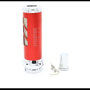 PERILLA PARA FRENO DE MANO ALUMINIO ROJO-PLATA PIEZA