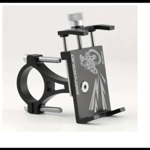 PORTA CELULAR ALUMINIO UNIVERSAL NEGRO CON BASE PARA TUBO  PIEZA