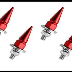 TORNILLO DECORATIVO PICO ALUMINIO ROJO SET 4 PIEZAS