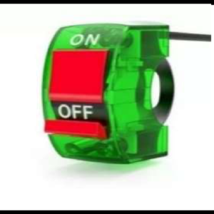 SWITCH MOTOCICLETA ON/OFF CON LUZ VERDE 12V PIEZA
